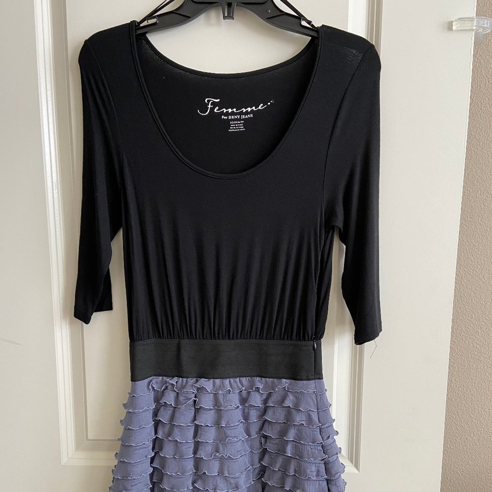 DKNY Jeans Dress Black/ Gray- XS